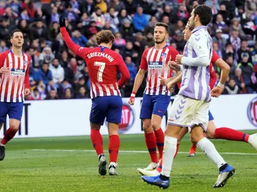 Griezmann celebra un gol con el Atlético Griezmann celebra un gol con el Atlético