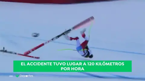 Escalofriante accidente de un esquiador a 120 kilómetros por hora: salió despedido tras cruzar sus esquíes Escalofriante accidente de un esquiador a 120 kilómetros por hora: salió despedido tras cruzar sus esquíes