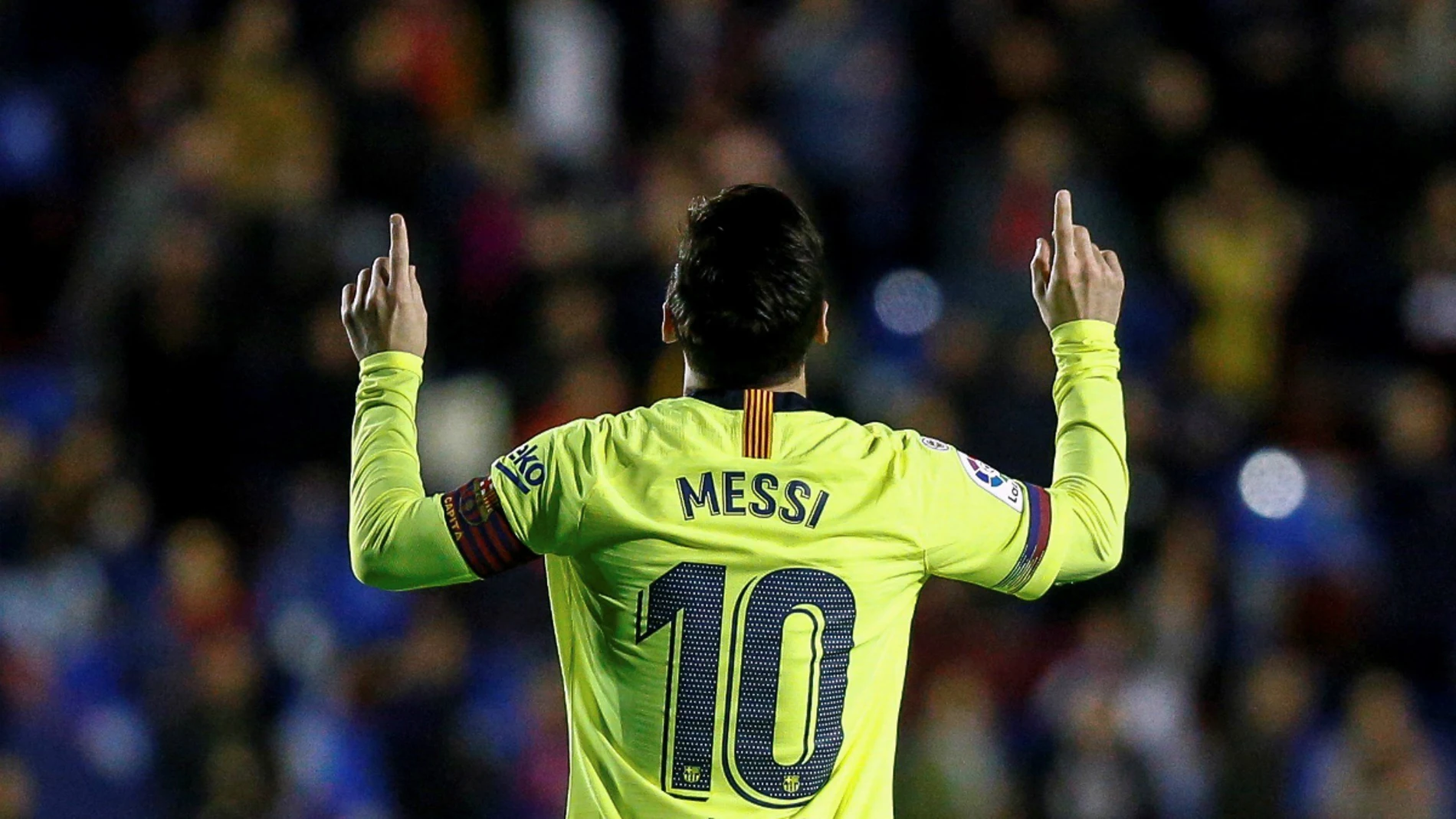 Messi celebra un gol con el Barcelona Messi celebra un gol con el Barcelona