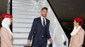 Sergio Ramos llega a Abu Dabi