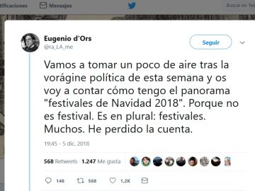 Hilo de twitter de Eugenio d'Ors Hilo de twitter de Eugenio d'Ors