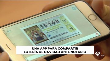 Desarrollan una aplicación de móvil para compartir lotería de Navidad ante notario