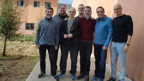 Los líderes del procés en la cárcel de Lledoners Foto de los líderes del procés en Lledoners