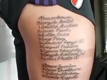 El tatuaje de un hincha de River Plate El tatuaje de un hincha de River Plate