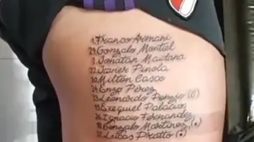 El tatuaje de un hincha de River Plate El tatuaje de un hincha de River Plate
