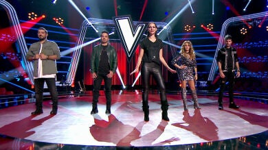 Eva González y los coaches de 'La Voz' preparados para el estreno esta noche en Antena 3