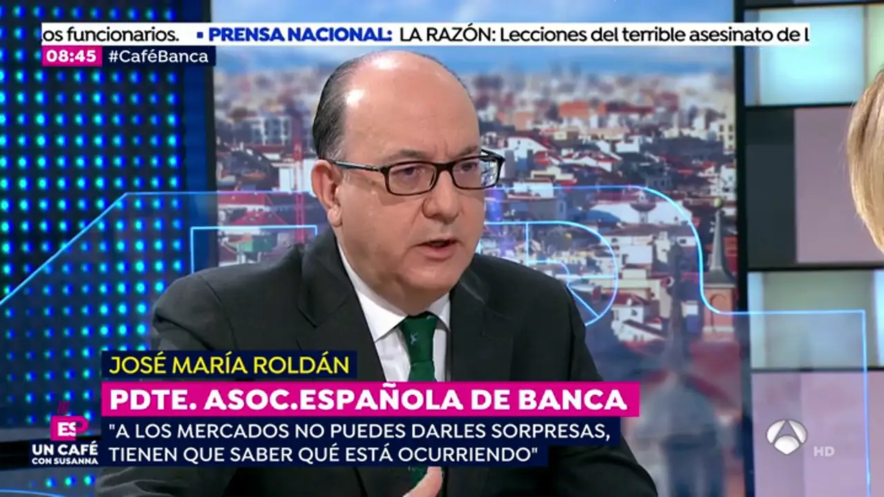 José María Roldán, presidente de la Asociación Española de la Banca: "España está muy endeudada en su conjunto"