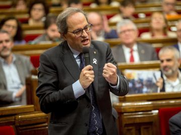 Quim Torra en el Parlament catalán