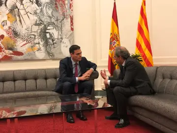 Investidura Pedro Sánchez: Reunión entre Pedro Sánchez y Quim Torra Investidura Pedro Sánchez: Reunión entre Pedro Sánchez y Quim Torra