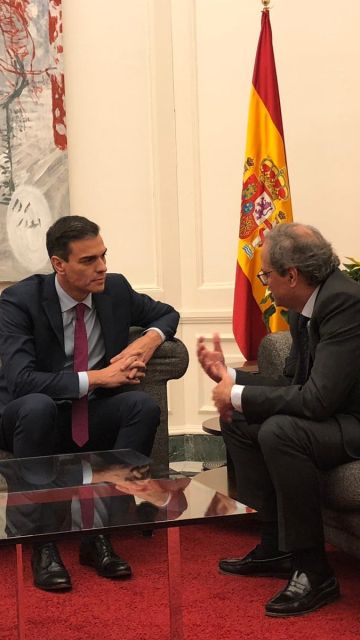 Investidura Pedro Sánchez: Reunión entre Pedro Sánchez y Quim Torra