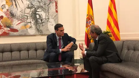 Investidura Pedro Sánchez: Reunión entre Pedro Sánchez y Quim Torra Reunión entre Pedro Sánchez y Quim Torra