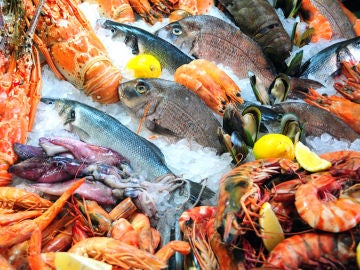 Pescado en una pescadería