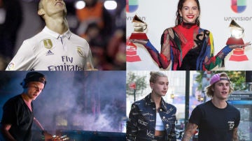Cristiano Ronaldo, Rosalia, Avicii y Justin Bieber