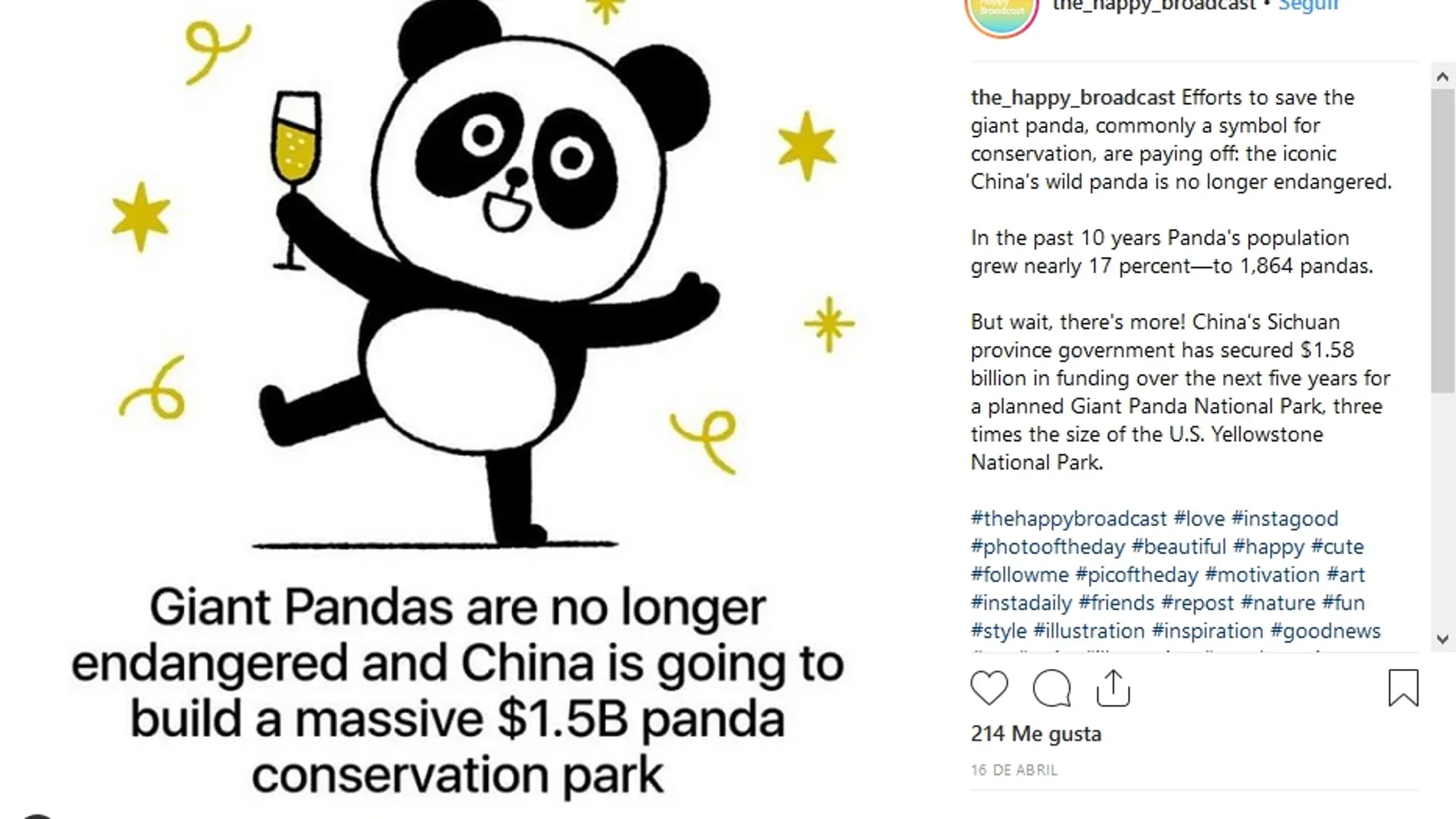 Los pandas ya no están en peligro de extinción