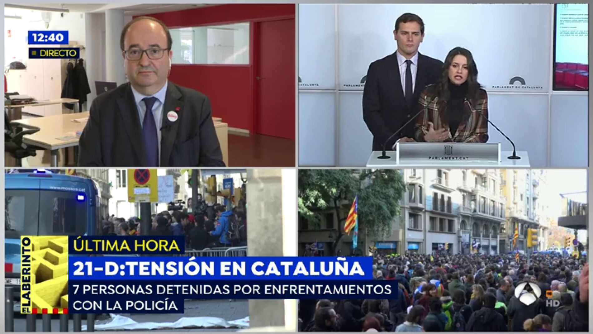 Miquel Iceta: "Hay que valorar que sea la Polic&iacute;a de Catalu&ntilde;a la que garantice la seguridad"