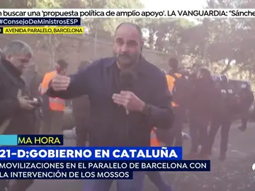 Raul García, en medio de los disturbios en Barcelona por el 21-D Raul García, en medio de los disturbios en Barcelona por el 21-D