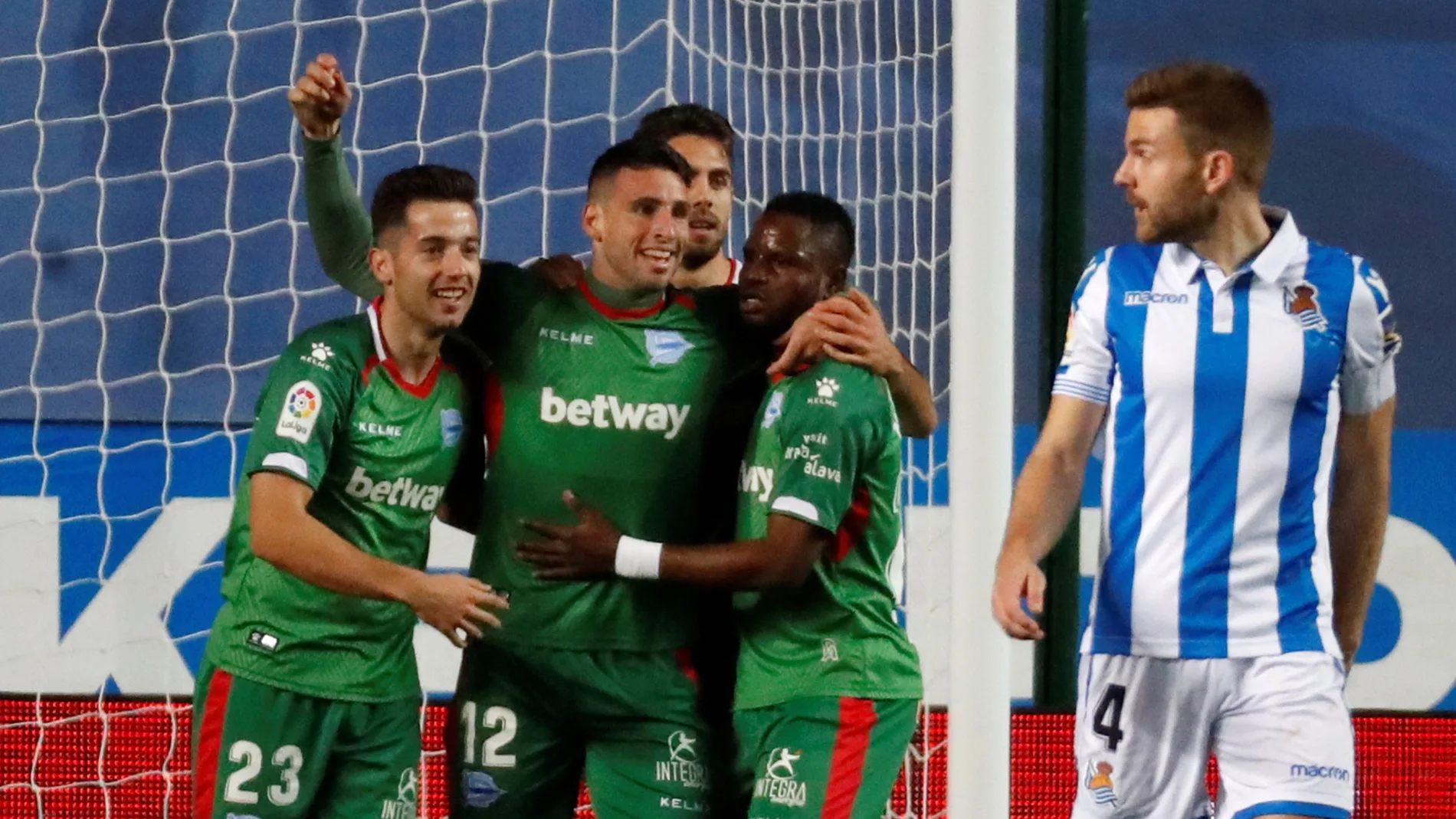 Calleri celebra su gol contra la Real Sociedad Calleri celebra su gol contra la Real Sociedad