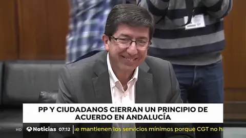 El PP y Ciudadanos alcanzan un "principio de acuerdo programático" en Andalucía que prevén cerrar este viernes El PP y Ciudadanos alcanzan un "principio de acuerdo programático" en Andalucía que prevén cerrar este viernes