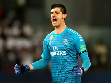 Courtois celebra la victoria en el Mundial de Clubes Courtois celebra la victoria en el Mundial de Clubes