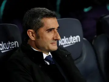 Ernesto Valverde, durante el partido contra el Celta Ernesto Valverde, durante el partido contra el Celta