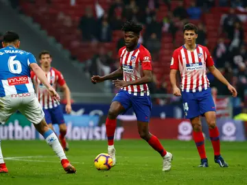 Momento del partido entre el Atlético de Madrid y el Espanyol Momento del partido entre el Atlético de Madrid y el Espanyol