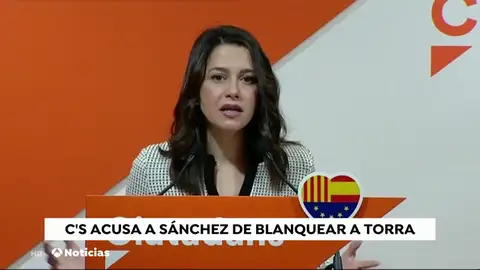 Arrimadas: "Ayer fue el día soñado por Torra con una Cataluña gobernada por CDR" Arrimadas: "Ayer fue el día soñado por Torra con una Cataluña gobernada por CDR"