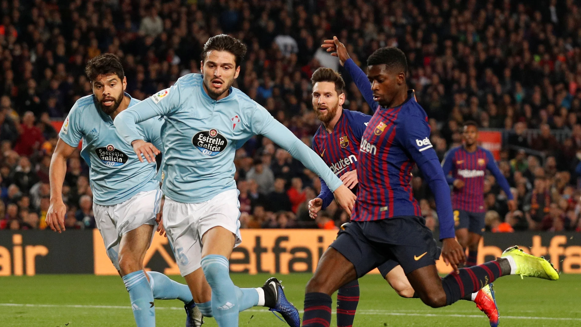 Momento del partido entre Barcelona y Celta Momento del partido entre Barcelona y Celta