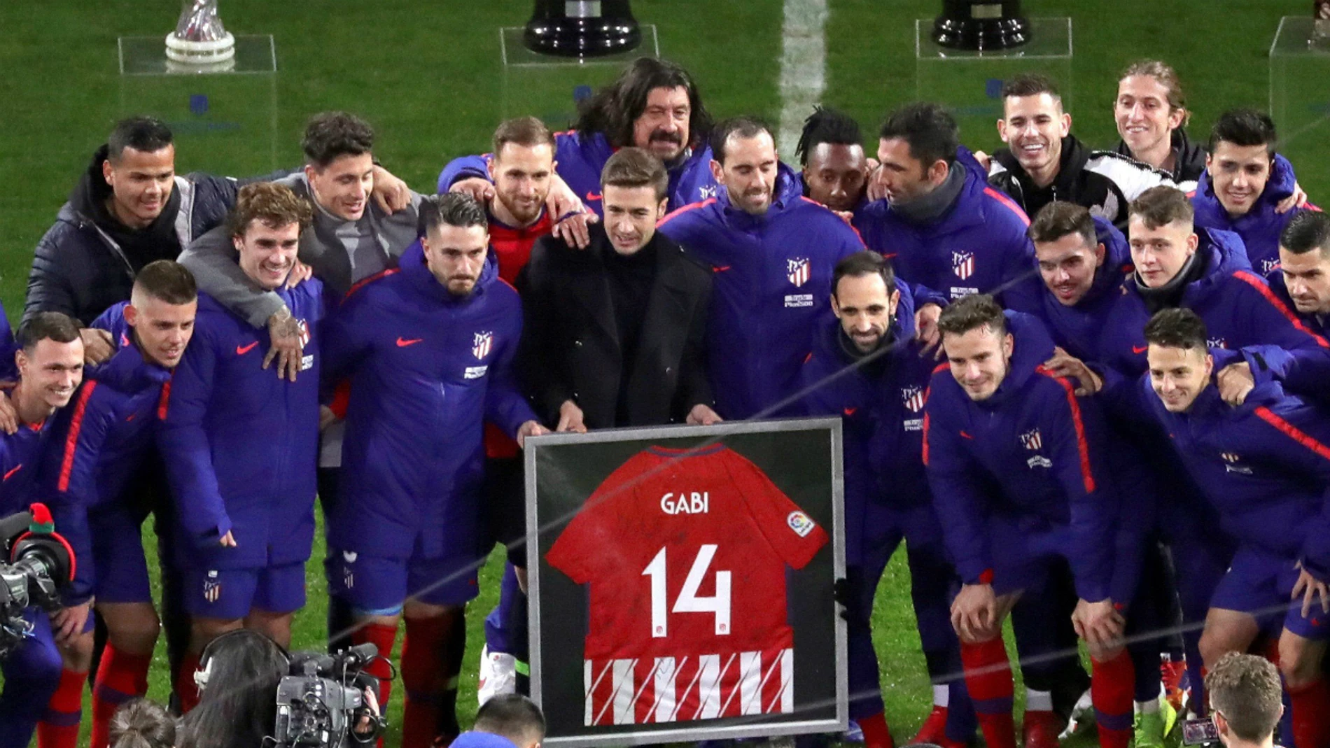 El Atlético homenajea a Gabi El Atlético homenajea a Gabi