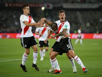 River celebra un gol River celebra un gol