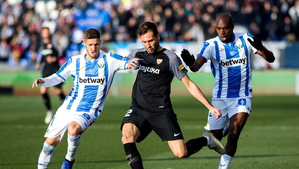 El 'Mudo' Vázquez, durante el partido contra el Leganés