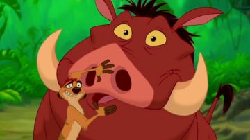 Timón y Pumba en 'El Rey León'