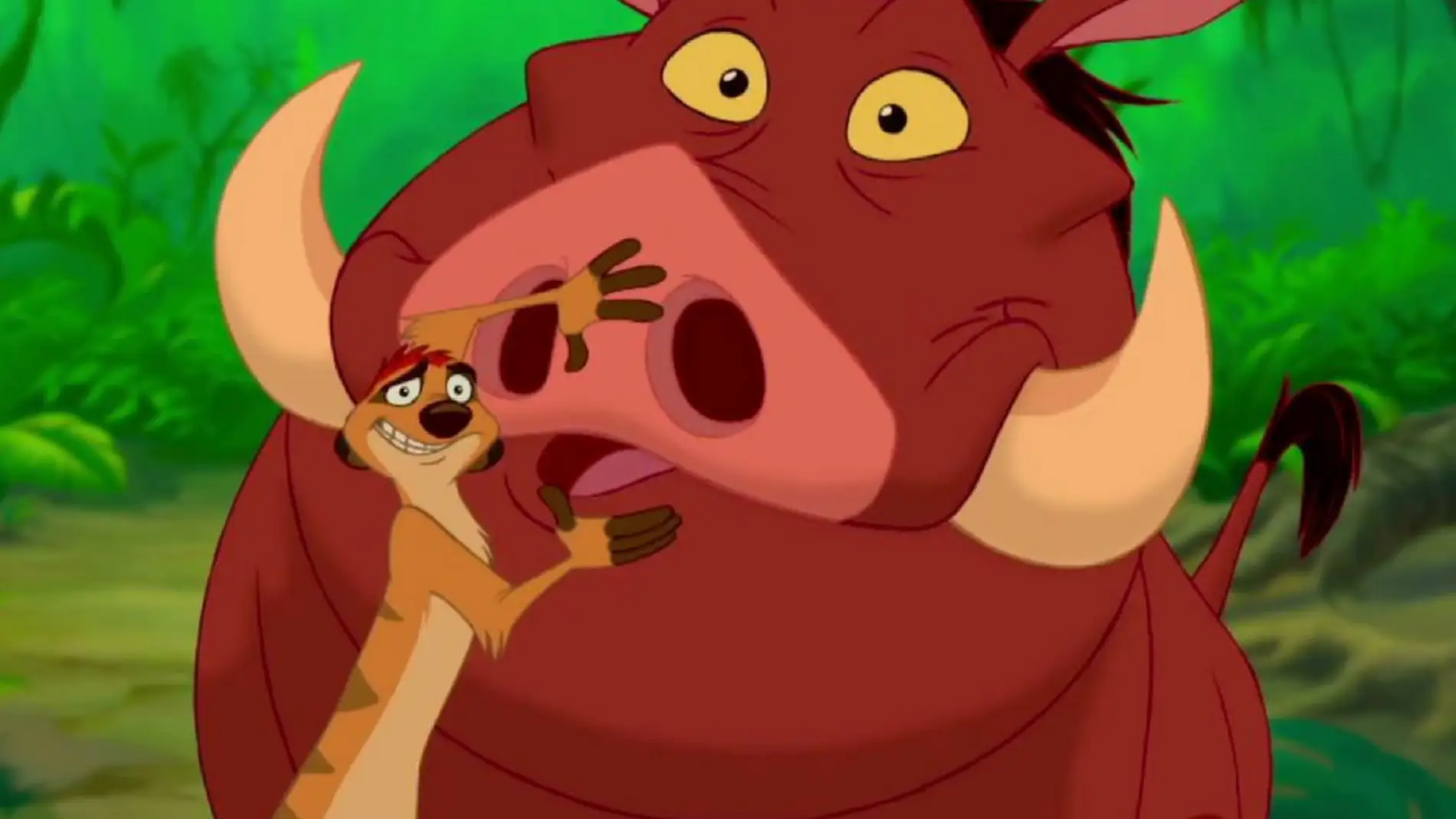 Timón y Pumba en 'El Rey León'