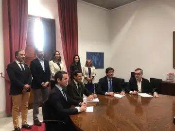 Reunión de PP y Ciudadanos Reunión de PP y Ciudadanos