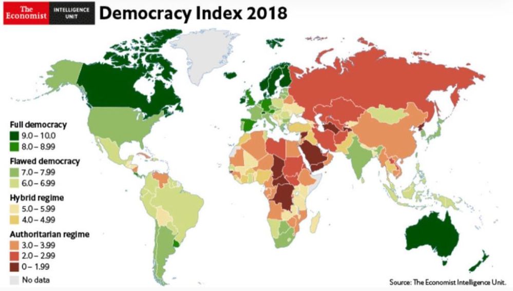 Índice de Democracia en el mundo