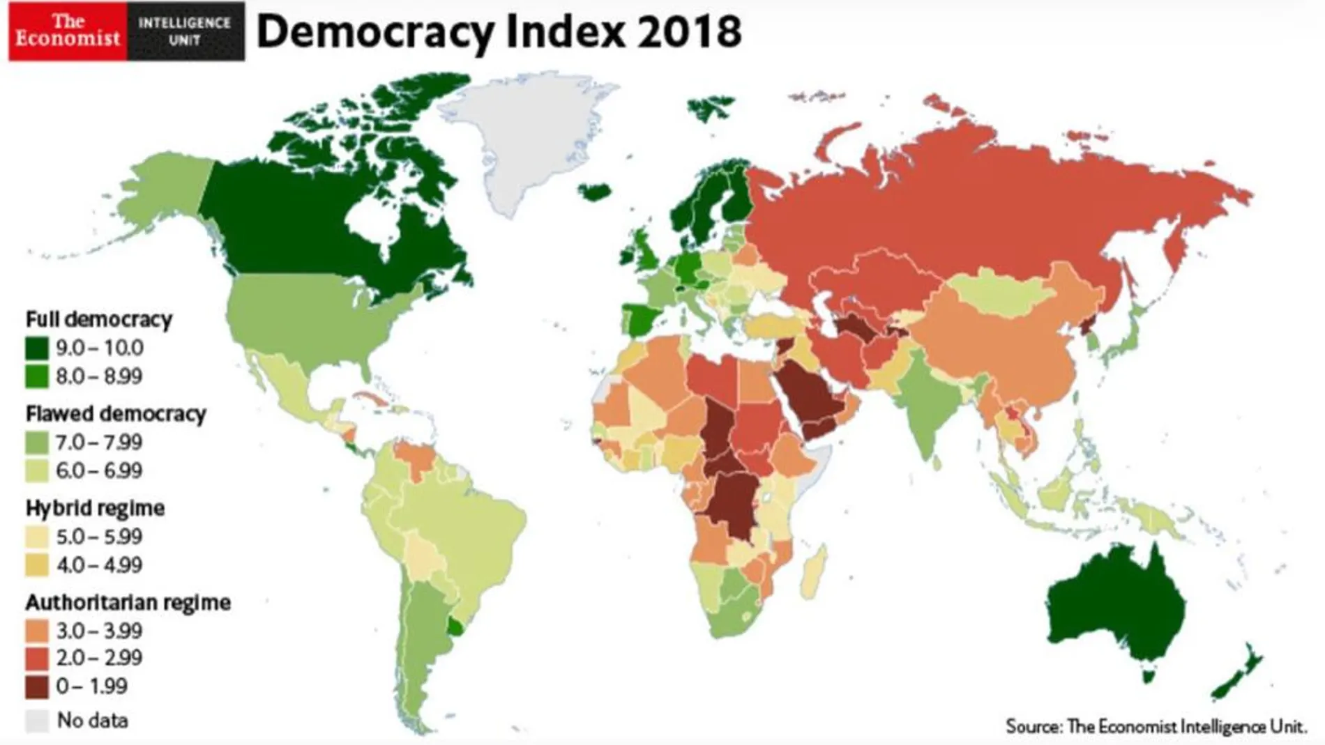 Índice de Democracia en el mundo Índice de Democracia en el mundo