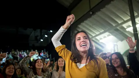 Irene Montero en el acto de Madrid Irene Montero en el acto de Madrid