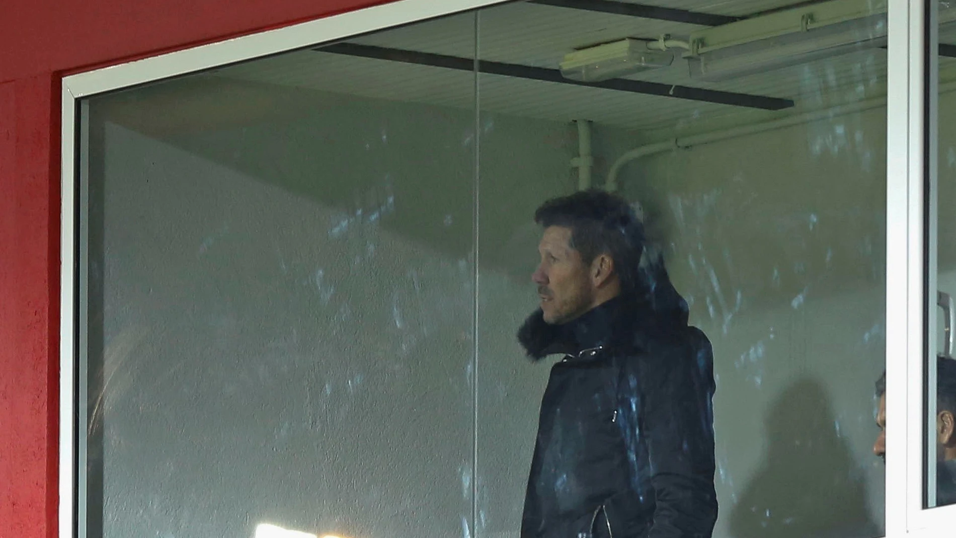 Simeone, en la grada de Montilivi Simeone, en la grada de Montilivi