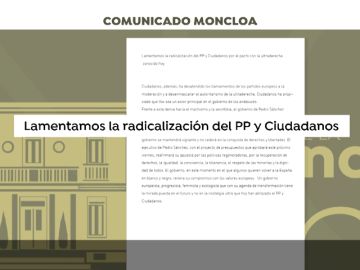 El Gobierno lamenta "la nostalgia ultra que hoy han abrazado PP y Ciudadanos"