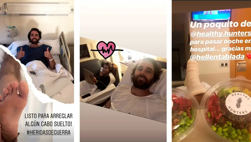 Elena Tablada y Javier Ungría en el hospital 