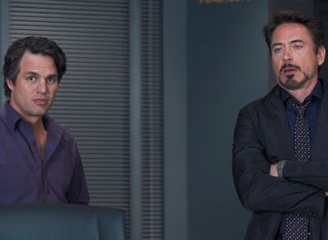 Bruce Banner y Tony Stark en 'Vengadores: La Era de Ultrón'