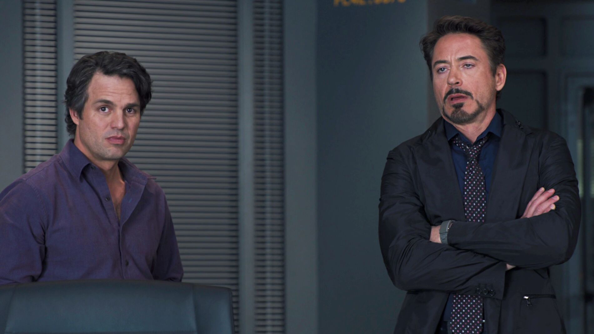 Bruce Banner y Tony Stark en 'Vengadores: La Era de Ultr&oacute;n'