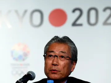 Tsunekazu Takeda, durante una comparecencia Tsunekazu Takeda, durante una comparecencia
