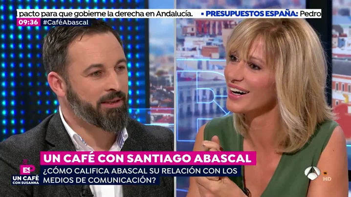 Los 10 titulares que ha dejado Santiago Abascal en su entrevista en 'Espejo Público' Los 10 titulares que ha dejado Santiago Abascal en su entrevista en 'Espejo Público'