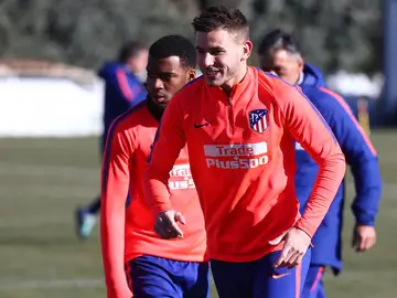 Lucas, sonriente en un entrenamiento Lucas, sonriente en un entrenamiento
