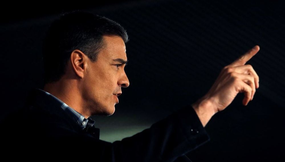 Pedro Sánchez en un acto en Barcelona