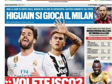 La portada con el posible trueque entre Real Madrid y Juventus
