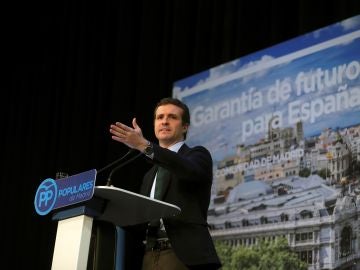 El presidente del PP, Pablo Casado