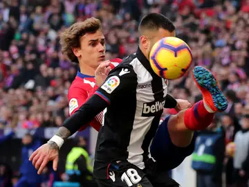 Momento del partido entre Atlético de Madrid y Levante Momento del partido entre Atlético de Madrid y Levante