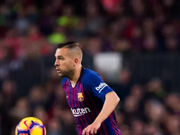 Jordi Alba, durante un partido Jordi Alba, durante un partido