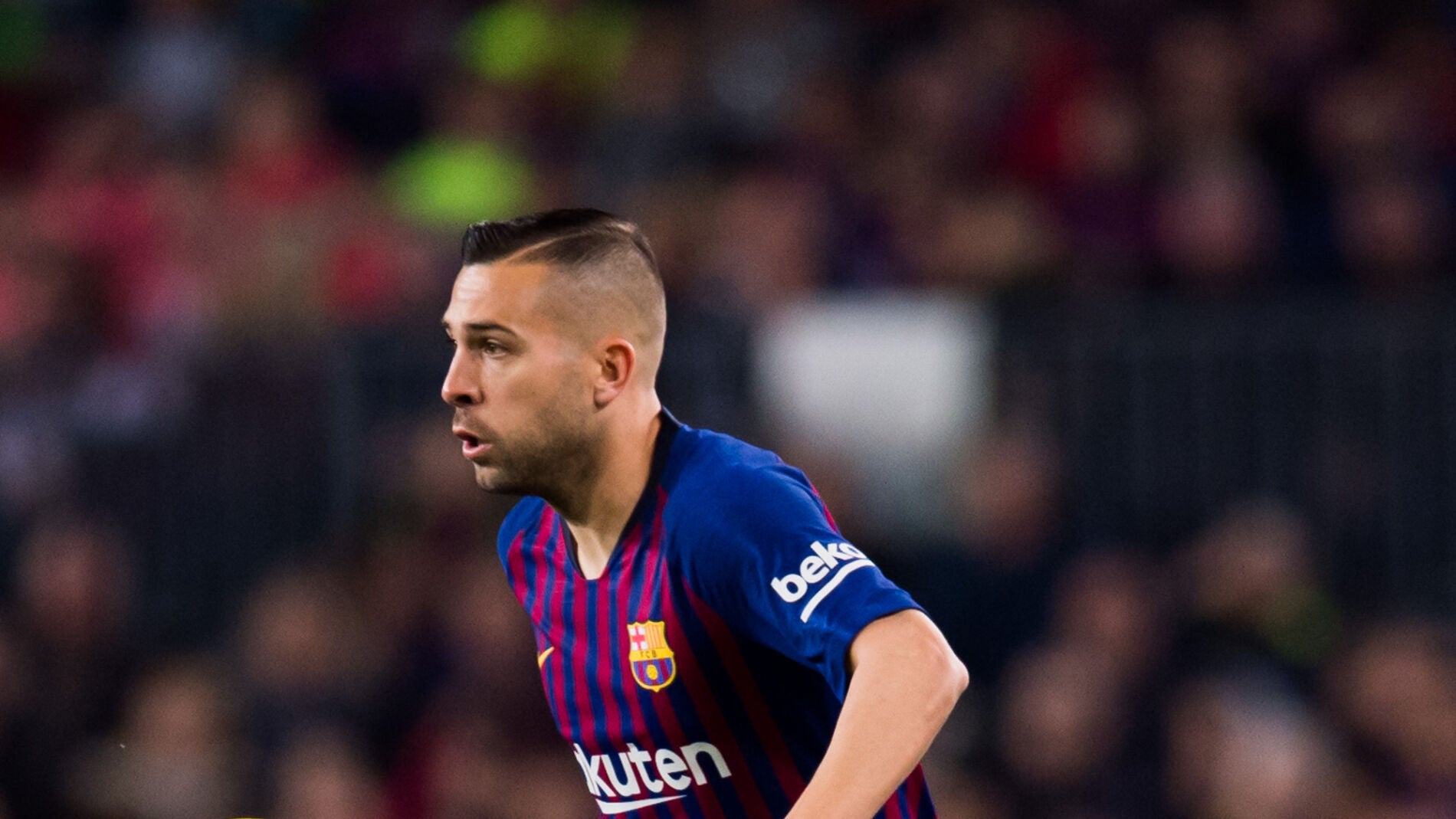 Jordi Alba, durante un partido